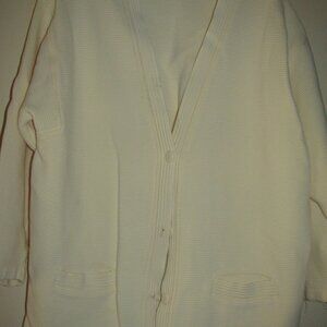 BEAUTIFUL YELLOW SWEATER - TEXTURED MATERIAL - SIZE LARGE